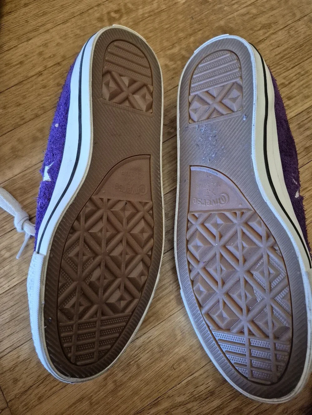 Converse Purple Suede Low Top Sneakers with White Accents